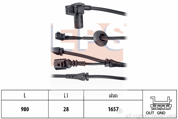 Sensor, wheel speed (EPS-1962 047)