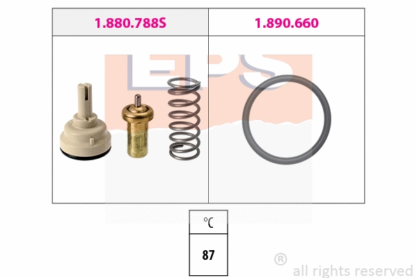 Thermostat, coolant (EPS-1880 788)