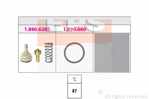 Thermostat, coolant (EPS-1880 621)