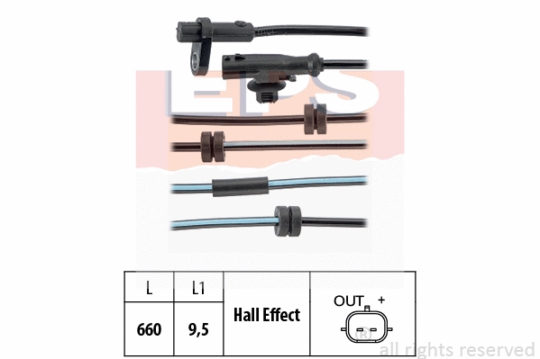 Sensor, wheel speed (EPS-1960 126)