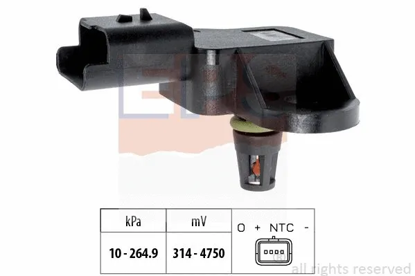 Sensor, exhaust pressure