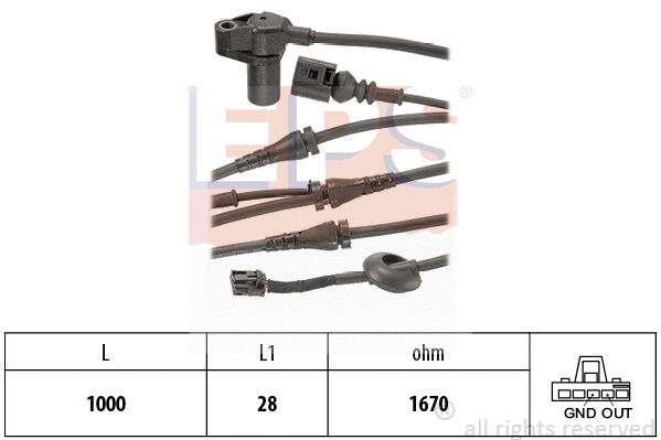 Sensor, wheel speed (EPS-1962 123)