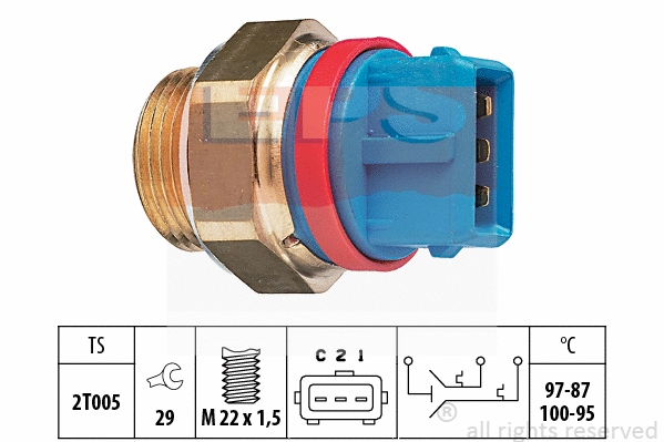 Temperature Switch, radiator fan (EPS-1850 631)