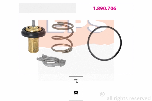 Thermostat, coolant (EPS-1880 822)