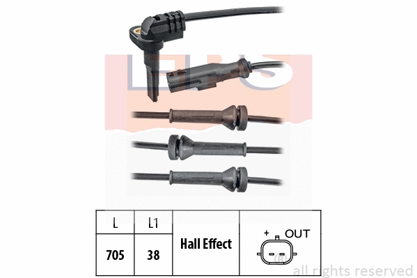 Sensor, wheel speed (EPS-1960 102)