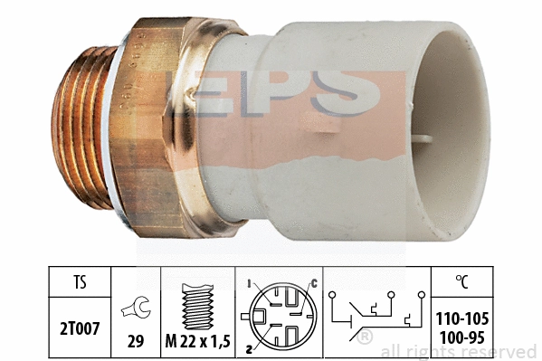 Temperature Switch, radiator fan (EPS-1850 689)