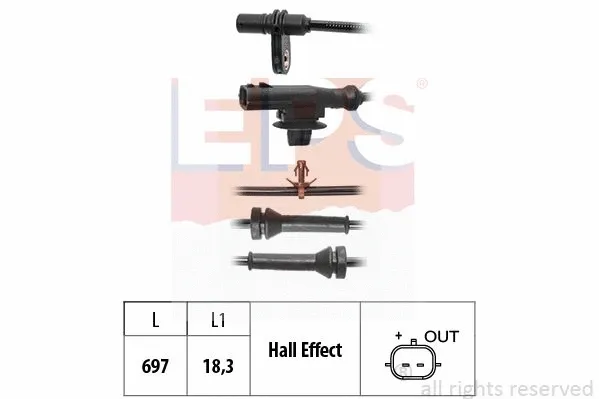Sensor, wheel speed (EPS-1960 230)