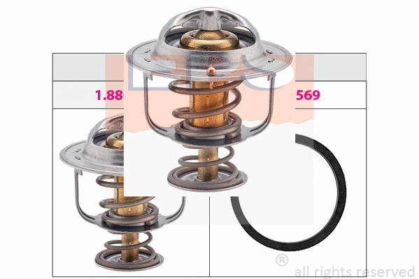 Thermostat, coolant (EPS-1880 687S)