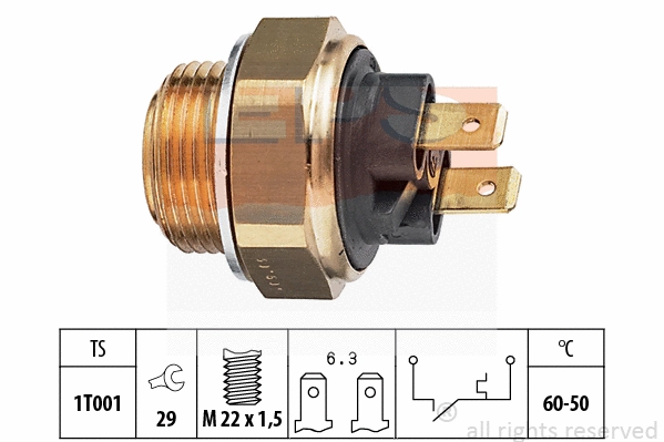 Temperature Switch, radiator fan (EPS-1850 034)