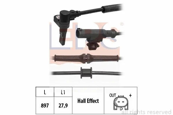 Sensor, wheel speed (EPS-1960 131)