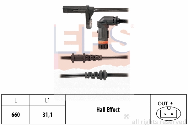 Sensor, wheel speed (EPS-1960 185)