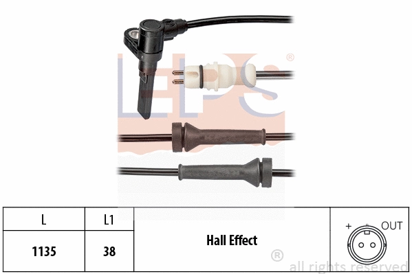 Sensor, wheel speed (EPS-1960 198)