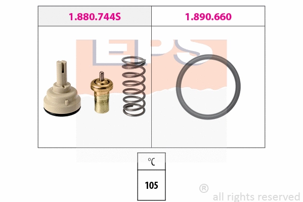 Thermostat, coolant (EPS-1880 744)
