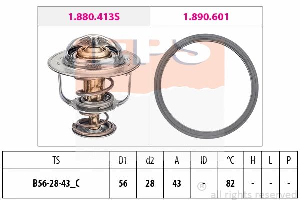 Thermostat, coolant (EPS-1880 640)