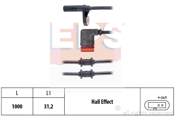 Sensor, wheel speed (EPS-1960 207)