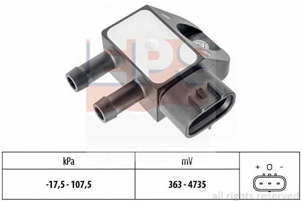 Sensor, exhaust pressure (EPS-1993 342)
