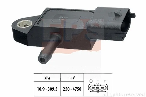 Sensor, exhaust pressure