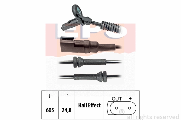 Sensor, wheel speed (EPS-1960 152)