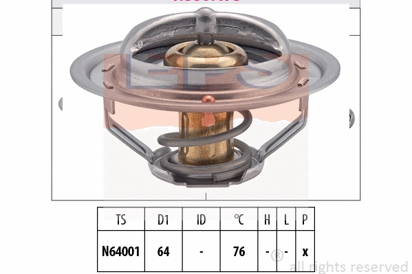 Thermostat, coolant (EPS-1880 475S)
