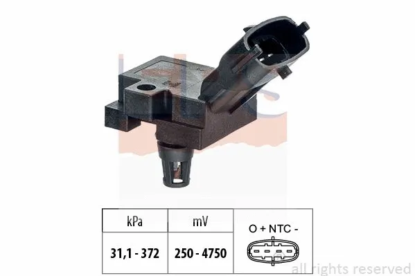 Sensor, exhaust pressure