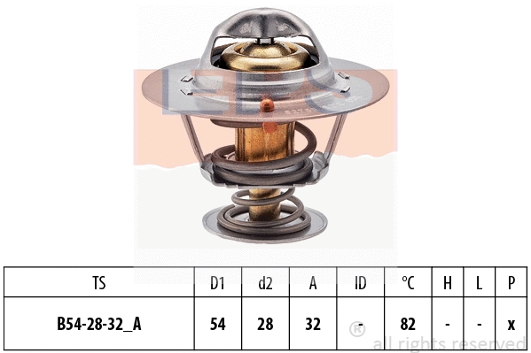 Thermostat, coolant (EPS-1880 276)