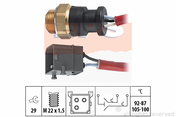 Temperature Switch, radiator fan (EPS-1850 627)