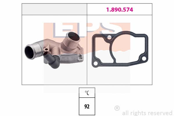 Thermostat, coolant (EPS-1880 347)