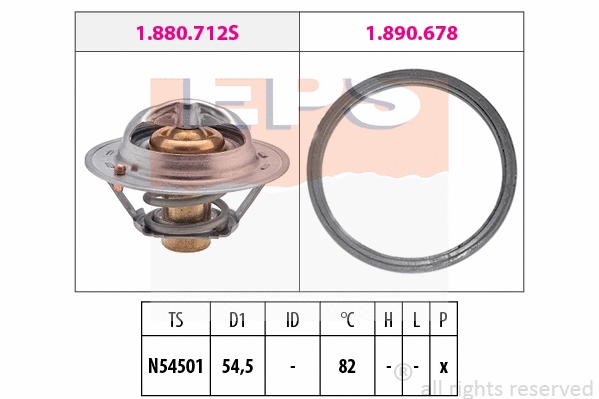 Thermostat, coolant (EPS-1880 713)