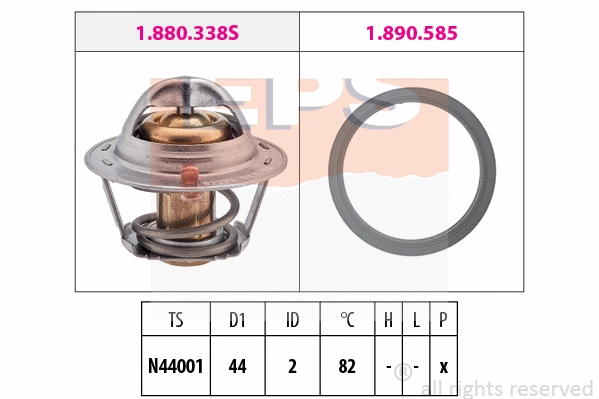 Thermostat, coolant (EPS-1880 517)