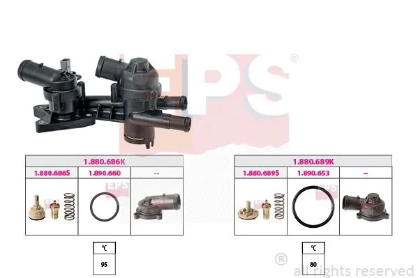 Thermostat, coolant (EPS-1879 960KK)