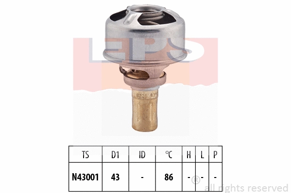 Thermostat, coolant (EPS-1880 247)