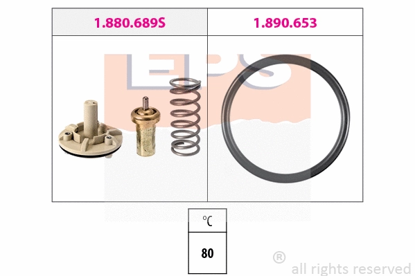 Thermostat, coolant (EPS-1880 689)