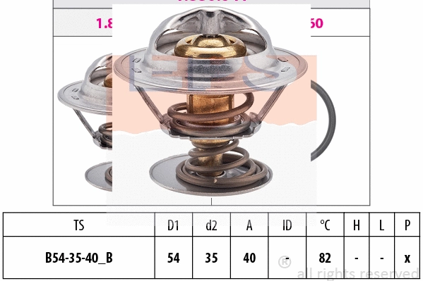 Thermostat, coolant (EPS-1880 641S)