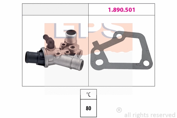 Thermostat, coolant (EPS-1880 153)
