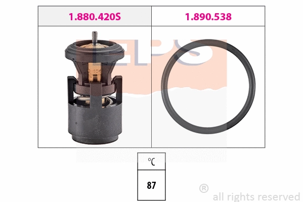 Thermostat, coolant (EPS-1880 420)