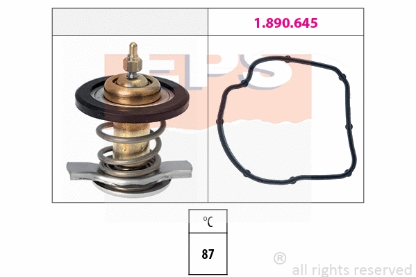 Thermostat, coolant (EPS-1880 784)