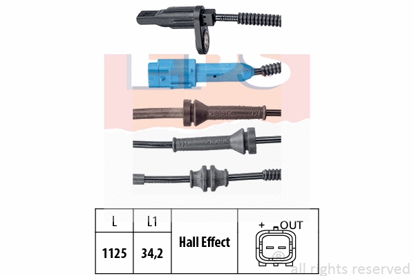 Sensor, wheel speed (EPS-1960 062)