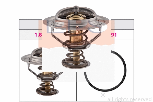 Thermostat, coolant (EPS-1880 379)