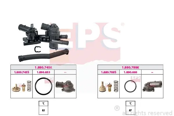 Thermostat, coolant (EPS-1879 956KK)