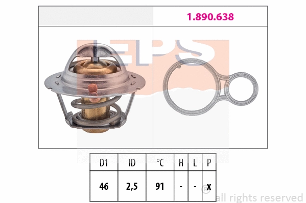 Thermostat, coolant (EPS-1880 524)