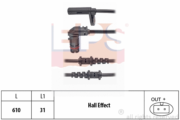 Sensor, wheel speed (EPS-1960 190)