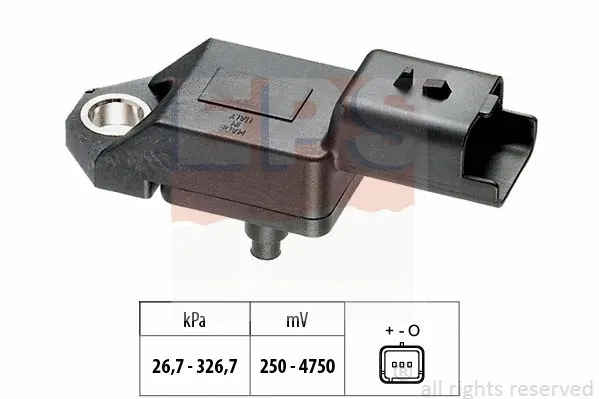 Sensor, exhaust pressure