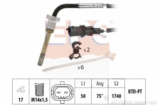 Sensor, exhaust gas temperature (EPS-1220 322)