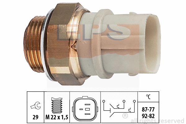 Temperature Switch, radiator fan (EPS-1850 651)