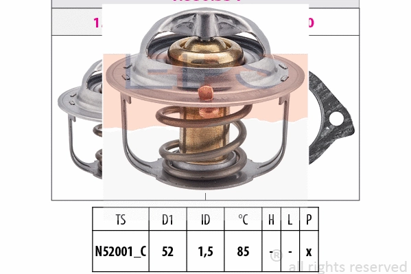 Thermostat, coolant (EPS-1880 354S)