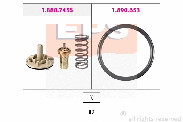Thermostat, coolant (EPS-1880 745)