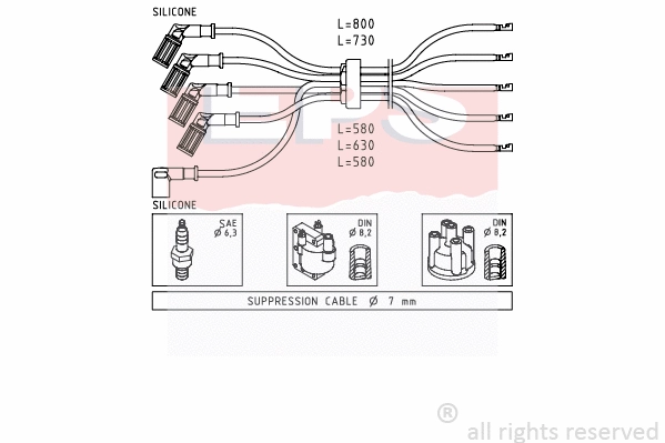 Ignition Cable Kit (EPS-1500 716)
