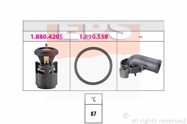 Thermostat, coolant (EPS-1880 561)