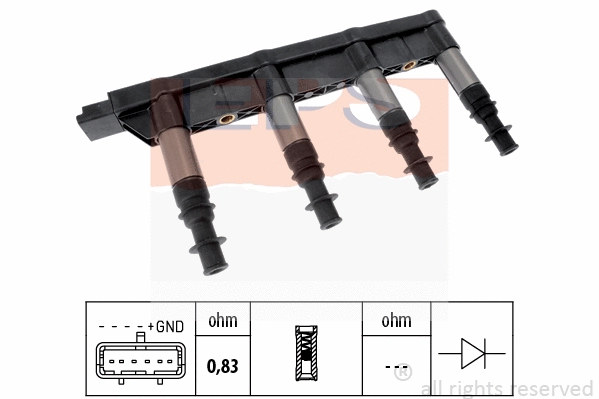Ignition Coil (EPS-1970 483)