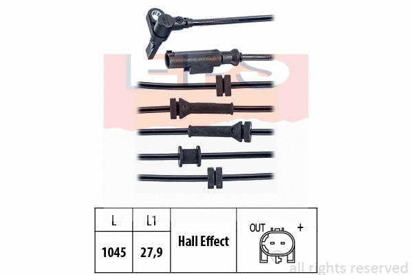 Sensor, wheel speed (EPS-1960 160)